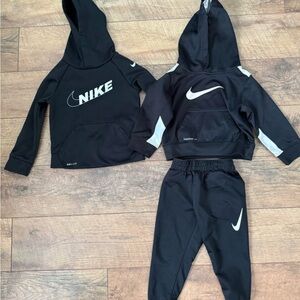 Nike Black and White Hoodie and Jogger Set
